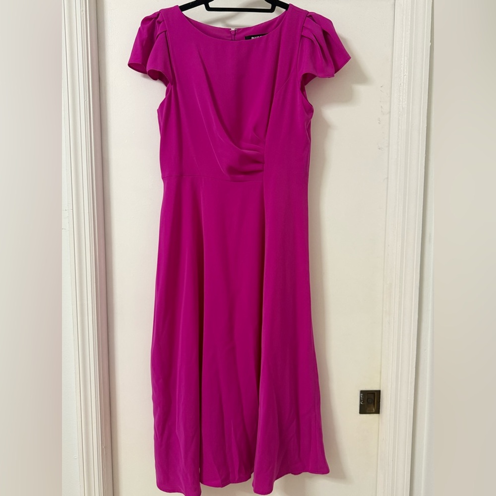 NWT- DKNY Fuchsia MIDI Dress